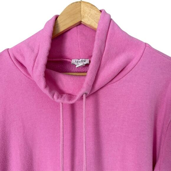 J.Crew Pink Funnelneck Sweatshirt in Cloudspun Fleece Relaxed Fit, Size Small - Picture 3 of 9